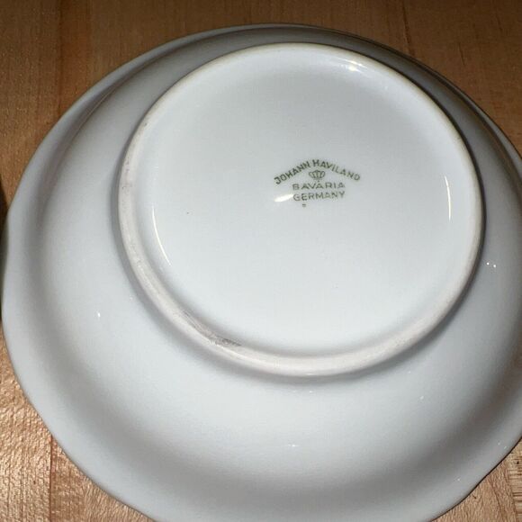 6 Johann Haviland BLUE GARLAND 5" FRUIT Berry SAUCE Dessert BOWLS Bavaria EXC!!! - Picture 3 of 9
